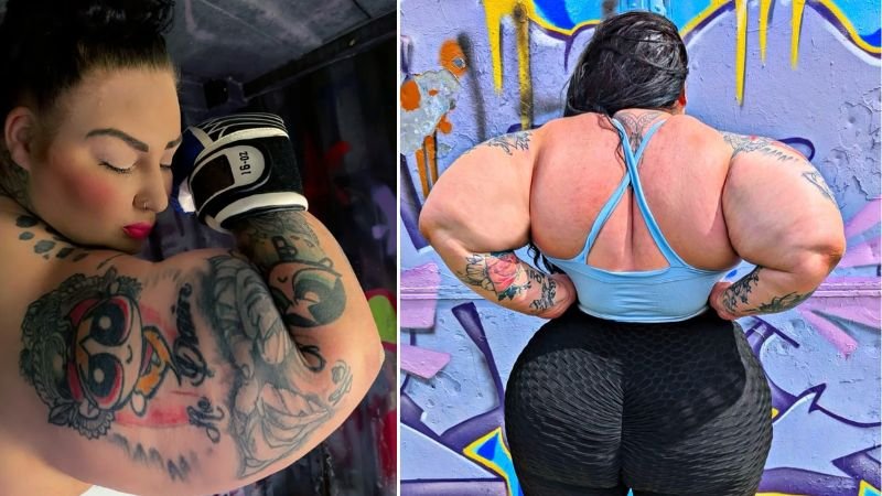 Schwarzenegger byl oproti mně nicka, směje se přerostlá kulturistka, která zvedá chlapy místo železa